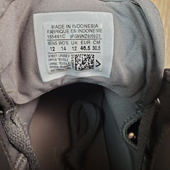 Converse Chuck Taylor All Star Syde Street Mid Charcoal Grey Size 12 Mens/ 14Wmn - Picture 7 of 9